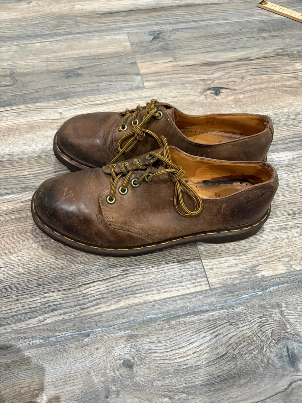 Dr. Martens Brown Leather 3-Eye Derby Shoes